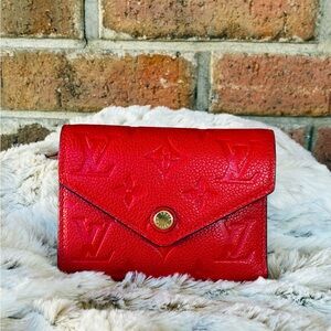 ❤️ SOLD Louis Vuitton Red Empreinte Victorine Wallet